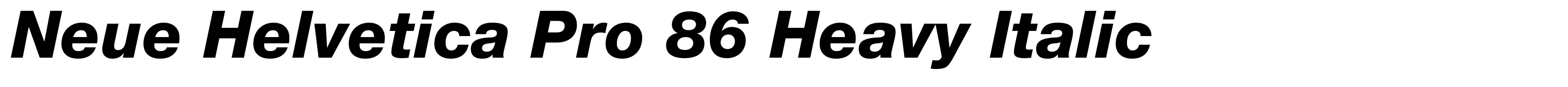 Neue Helvetica Pro 86 Heavy Italic